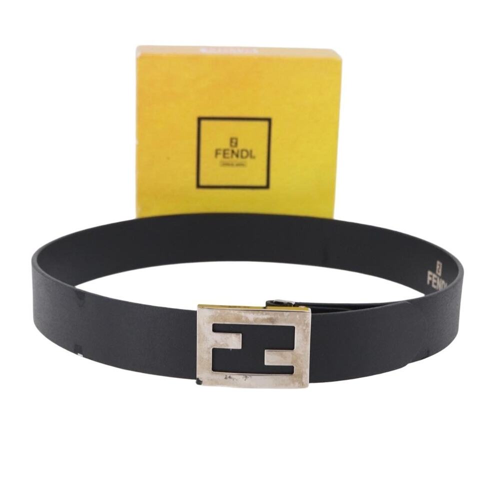 Fendi Leather Belt Black